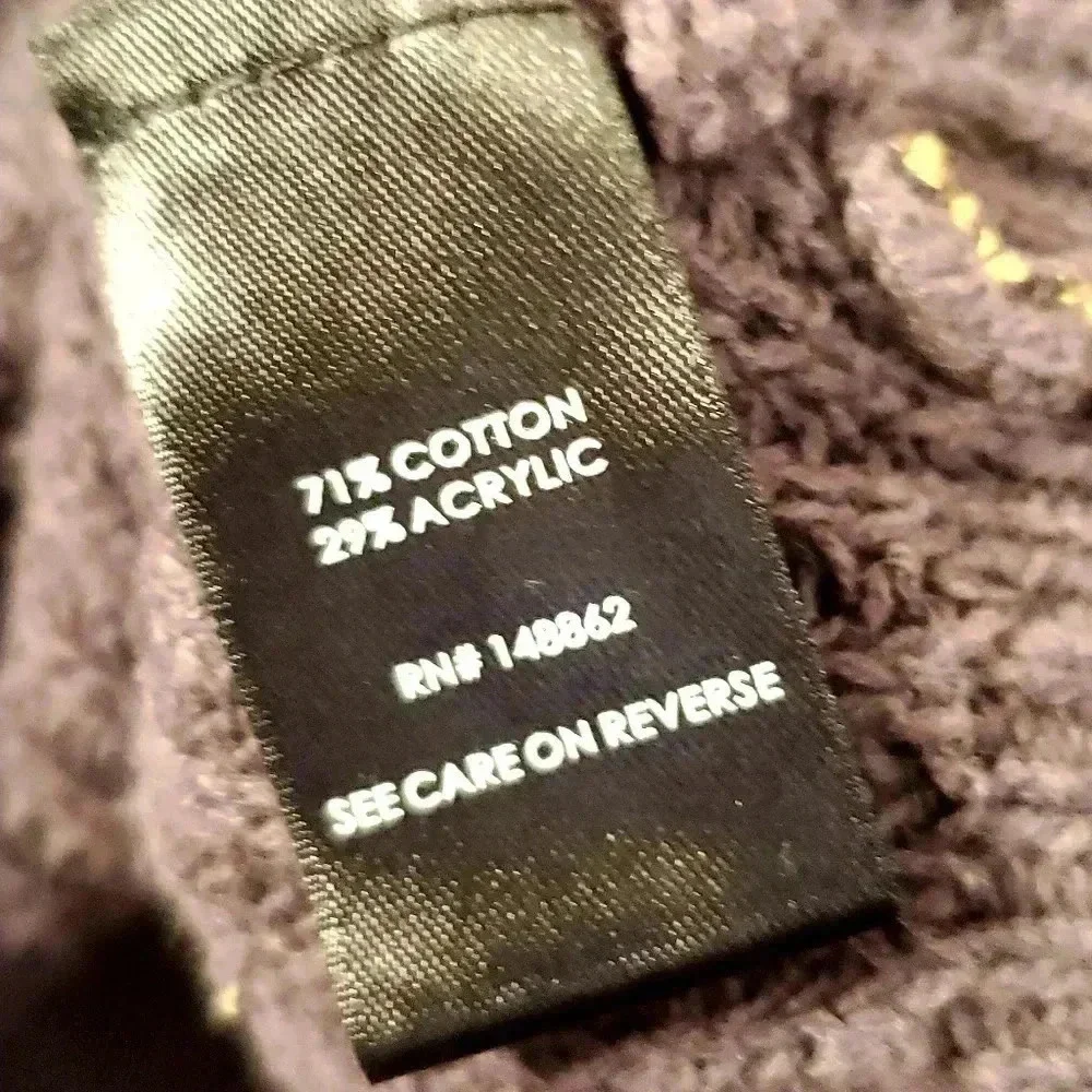 TORRID Wine & GOLD FOIL LEOPARD RIB Pull over Sweater Sz 2 2XL 16-18 US - Picture 9 of 10